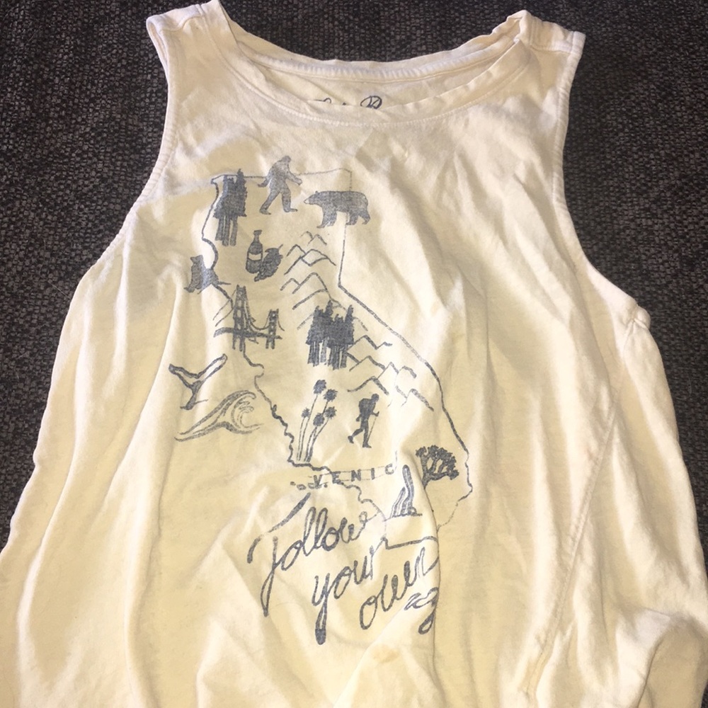 yellow california tank top